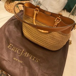 Eric Javits woven bamboo purse